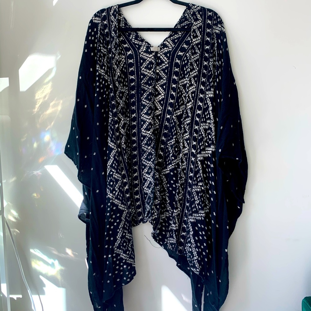 Open Front Shawl Poncho